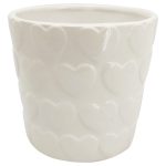 CERAMICA- CASPO C/CORACAO D13,5 ALT.11,5 COR:BRANCO