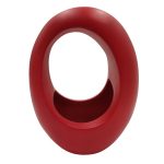 VASO OVAL ABERTO 25,5X15 A.33,5 COR:VERMELHO