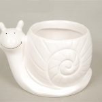 CERAMICA- CARACOL COR:BRANCO 12,5X8,5 FURO 6CM
