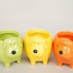 FIGURA CAO CERAMICA 15X11.5 FURO 9CM