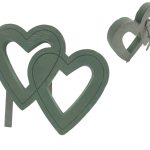 CORAÇAO ESPUMA DUPLO ABERTO 50CM C/SUPORTE