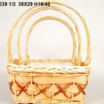 CONJ. 3 CESTAS C.38XL.29XALT.40CM BEJE