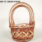 CONJ. 3 CESTAS DIA30XALT.40CM COR:CAST.