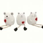 FIGURAS ANIMAIS C/CORAÇAO PERNAS 14X11 H13.5