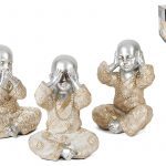 BUDA 16X11X22CM BEGE/PRATA