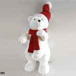 URSO CACHECOL VERMELHO 90CM