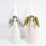 MENINA ANJO BRANCO / ROSA GRD 65CM