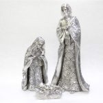 PRESEPIO PRATEADO 3UNID 44CM