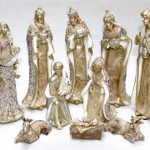 PRESEPIO OURO/PEROLA 10PC 24CM