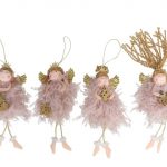 PENDENTE ANJO ROSA 9X16CM