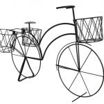 BICICLETA PRETA C/3 VASOS 78X42X54CM