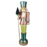 SOLDADO ROSA C/BASTAO PINHEIRO C/6LEDS 70CM ALT.