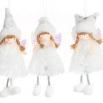 PENDENTE MENINA 18CM SORTID. COR:BRANCO