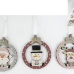 PENDENTE BOLA PLANA FIGURA NATAL 10CM