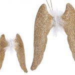 ADORNO ASA C/PELO 15X13CM COR: DOURADA