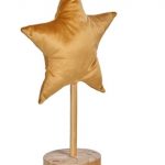 FIGURA ESTRELA VELUDO C/BASE PEQ. COR:AMARELO