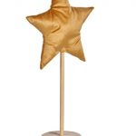 ESTRELA VELUDO C/BASE COR:AMARELO 40CM