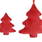 PINHEIRO VELUDO PENDU. COR:VERMELHO 10X9CM