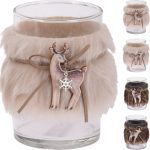 PORTAVELAS VIDRO 12CM C/PELO