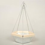 FLOREIRA ZINCO DIA.14X35CM ALT. PENDUR.