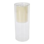 VIDRO C/VELA LED DIA.10X25ALT. CM