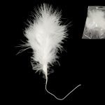 PLUMAS COM ARAME 25CM 6UNID COR:BRANCO