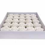 FLOR ARTIFICIAL -CAIXA C/25 ROSAS SABAO BRANCA 33X33CM