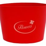 CAIXA OVAL COR VERMELHO 14X10CM