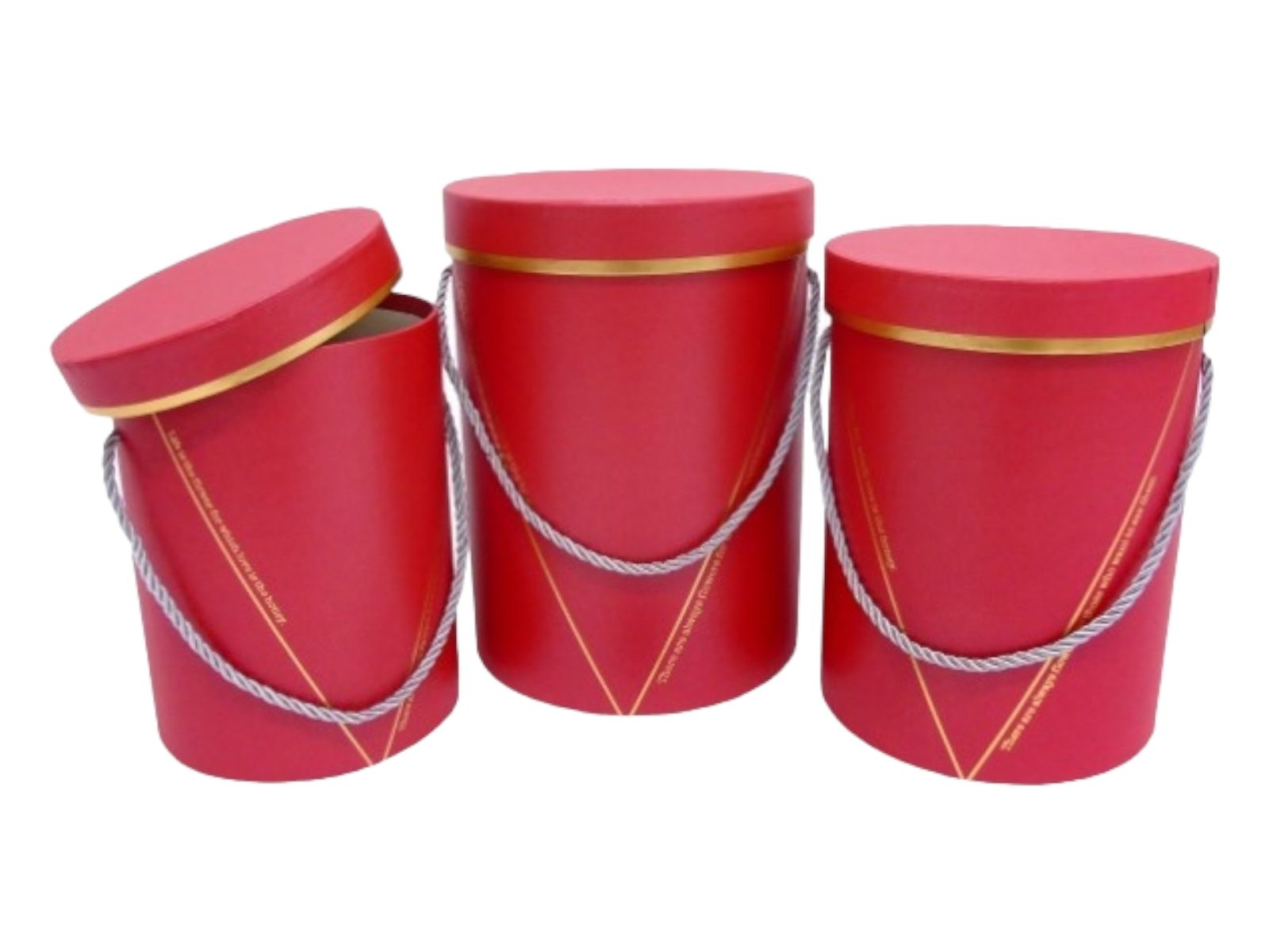 09.0026683 CONJ. 3 CAIXAS CARTAO RED. COR VERMELHO 18X24CM - Image 1