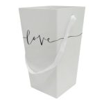 CAIXA CARTAO QUAD. COR BRANCO 17X17X31CM