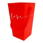 CAIXA CARTAO QUAD. COR VERMELHO 17X17X31CM