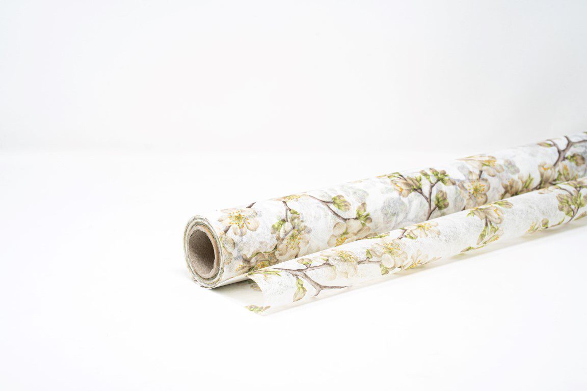 0985-02 ROLO FIBRA FLORAL 51CMX9MTS COR:CREME - Image 1
