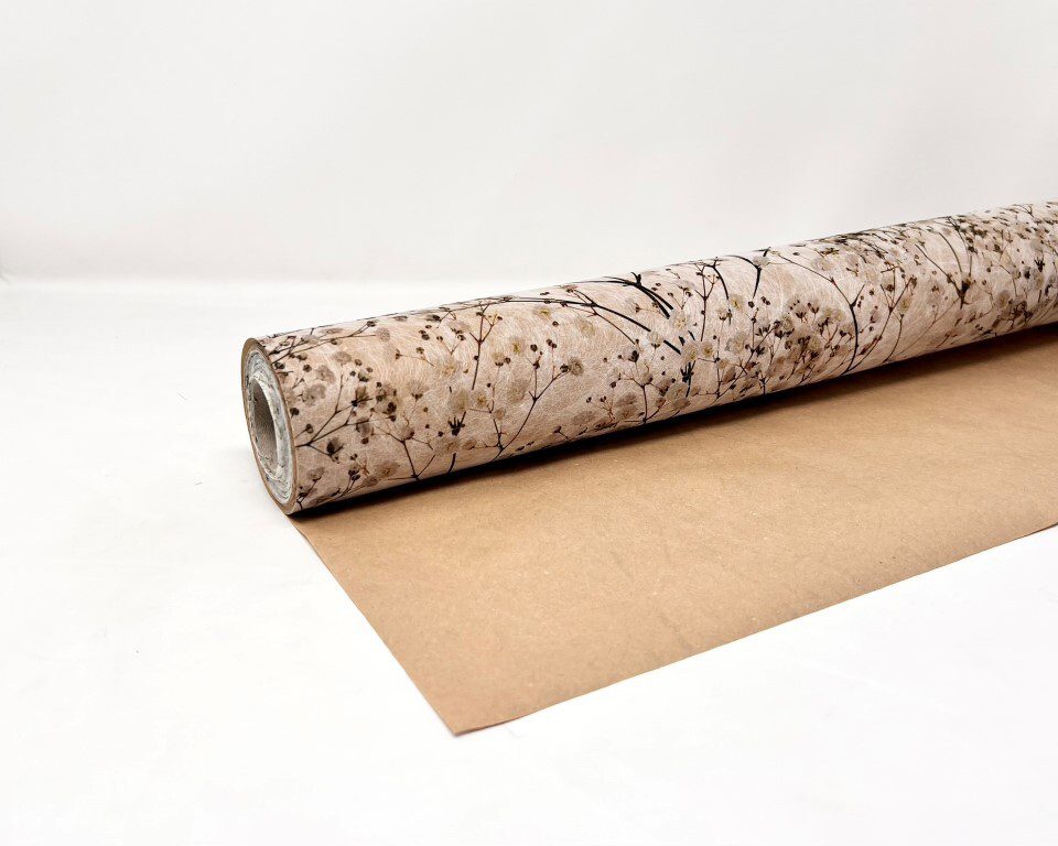 1077-02 ROLO PAPEL+FIBRA GIPSOFILA 75CMX20MTS COR:BEGE - Image 1