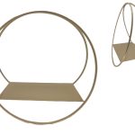 ARCO FERRO DUPLO C/SUPORTE 50CM DIA. COR:OURO