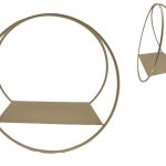 ARCO FERRO DUPLO C/SUPORTE 75CM DIA. COR:OURO