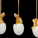 COELHO+OVO POLYRESINA 6X6X11,5CM