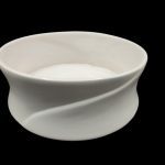 CERAMICA- TAÇA VIDRADA ARCOBELLO DIA.25X10ALT.CM COR:BRANCO