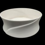 CERAMICA- TAÇA VIDRADA ARCOBELLO DIA.30X11ALT.CM COR:BRANCO