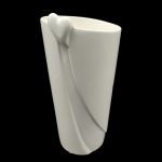 CERAMICA- JARRA CORAÇAO VIDRADA DIA.16X31ALT.CM