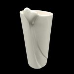 CERAMICA- JARRA CORAÇAO VIDRADA DIA.12X25ALT.CM COR:BRANCA