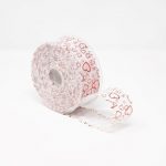 FITA DECOFIBRA CORAÇAO 4CMX25MTS COR:BRANCO+VERMELHO