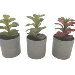 VASO PLANTA FOLHA 15CM ALT 3 COR SORT