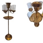 CANDELABRO C/4 VIDROS E CALICE D.31,5X110CM ALT.