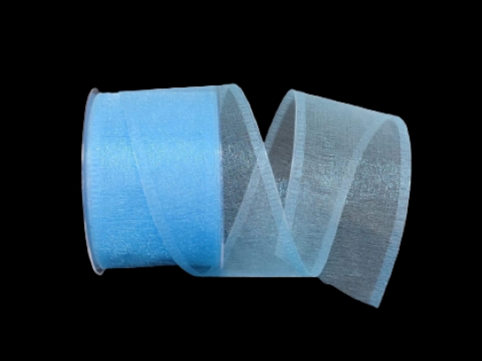77.000111. FITA ORGANZA ARAMADA 7CMX25MTS COR:AZUL - Image 1