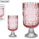 JARRA VIDRO DIA.13X26,5ALT. CM COR:ROSA CLARO