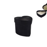 CX.CORACAO VELUDO MINI 9X8.5CM COR:PRETO