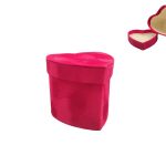 CX.CORACAO VELUDO MINI 9X8.5CM COR:VERMELHO