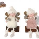 ANJO SENTADO ROSA DEC. 7X4X19CM