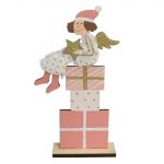 ANJO SENTADO DECORADO 23X10X4CM