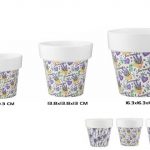 CONJ.3 VASOS DOLOMITA 16-13-11CM SORTIDOS